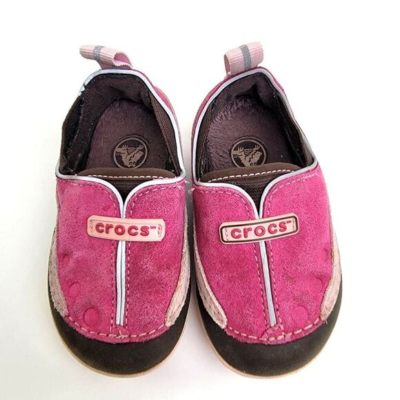 CROCS Infant Leather Slip On Sneaker Shoes - 6C - Picture 2 of 9